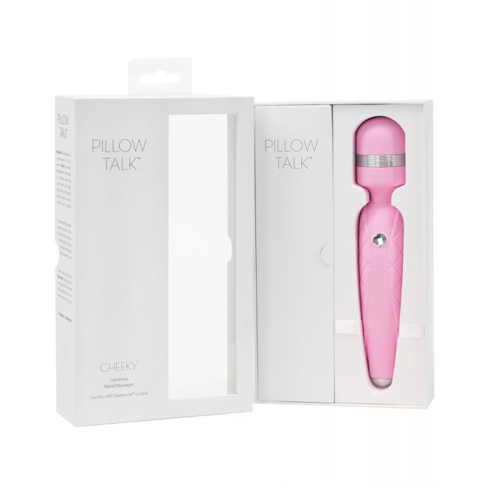 Pillow Talk Cheeky Wand Pink Cushioned Handle Vibrator For Luxury Nighttime Pleasure