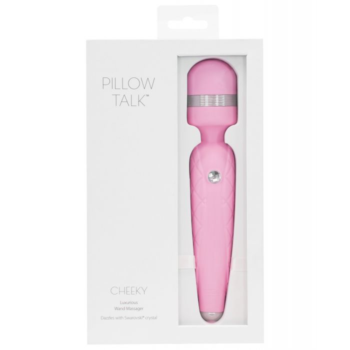 Pillow Talk Cheeky Wand Pink Cushioned Handle Vibrator For Luxury Nighttime Pleasure