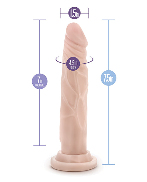 Blush Dr. Skin Silicone Dr. Carter 7.5" Dildo - Vanilla