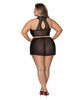 Cargue la imagen en el visor de la galería, Modern Romance Tie Front Halter &amp; Tap Pant Black 2X
