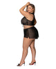 Cargue la imagen en el visor de la galería, Modern Romance Tie Front Halter &amp; Tap Pant Black 2X
