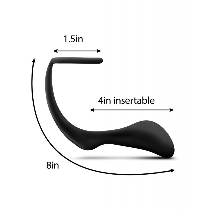 Blush Anal Adventures Silicone Cock Ring Plug Black