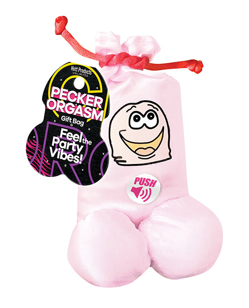Pecker Orgasm Gift Bag Pink Hilarious Audible Party Favor