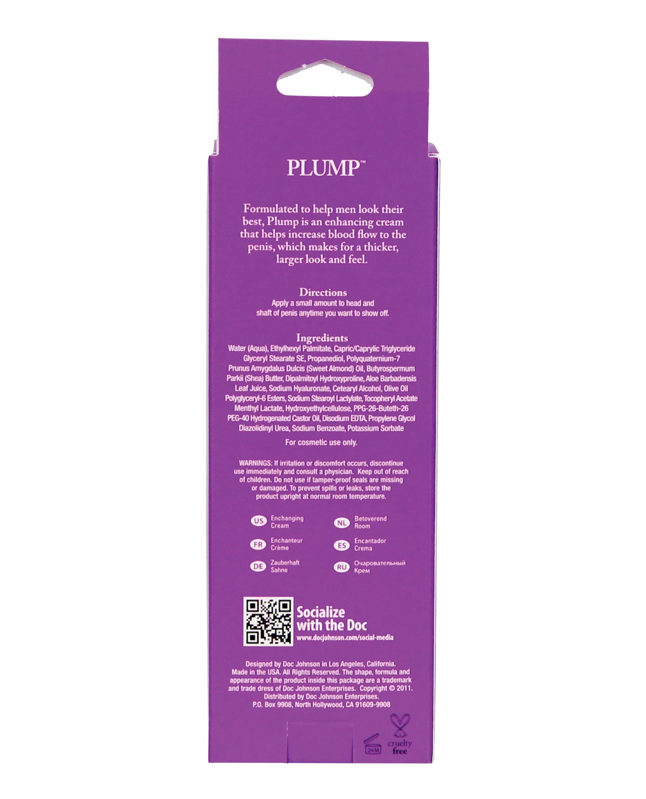 Plump Verstevigingscrème voor Mannen - 2 oz Tube