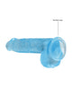 Load image into Gallery viewer, Shots RealRock Realistic Crystal Clear 6" Dildo w/Balls - Blue
