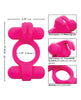 Carica l'immagine nel visualizzatore Galleria, Couple's Enhancer Silicone Rechargeable Rockin' Rabbit Enhancer - Fuchsia
