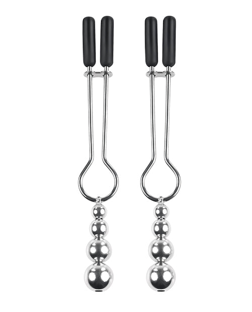 Load image into Gallery viewer, Selopa Beaded Nipple Clamps - Silver
