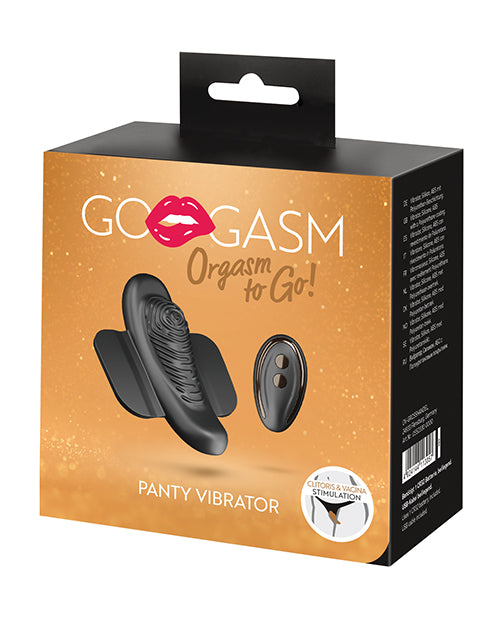 GoGasm Panty Vibrator Black Magnetic Wings For Secure Thong Fit