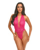 Ladda bilden i Galleri Viewer, Maylah Mesh &amp; Lace Halter Teddy - Pink S/M
