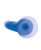 Load image into Gallery viewer, Curve Toys Lollicock 7" Glow In The Dark Silicone Dildo - Blue
