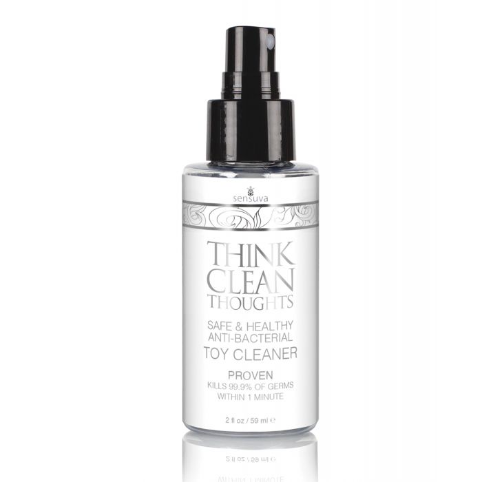 Sensuva Think Clean Thoughts Anti Bacterial Toy Cleaner - 2 oz Bottle