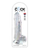 Carica l'immagine nel visualizzatore Galleria, King Cock Clear 9" Cock w/Balls - Clear
