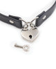 Load image into Gallery viewer, Plesur PVC Collar w/Heart Lock - Black
