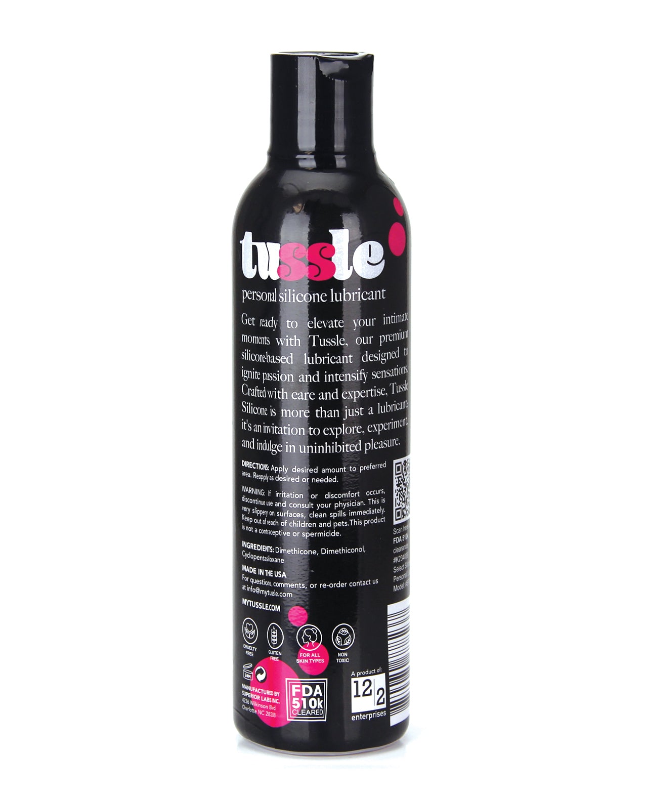Tussle Pure Silicone Lubricant - 8 oz Bottle