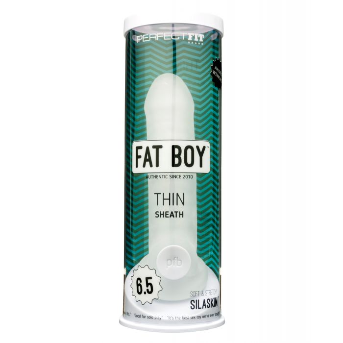 Perfect Fit Fat Boy Thin 6.5 Inch Clear Silicone Sleeve
