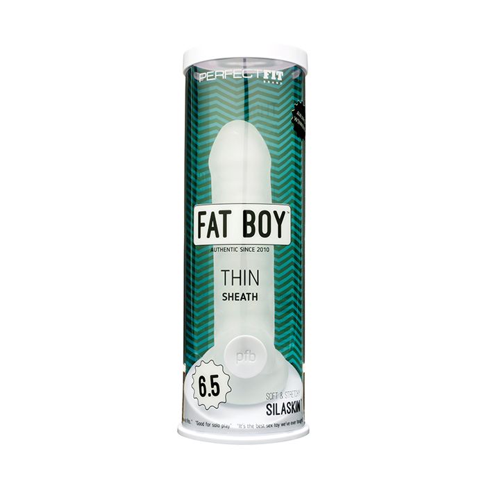 Perfect Fit Fat Boy Thin 6.5 Inch Clear Silicone Sleeve