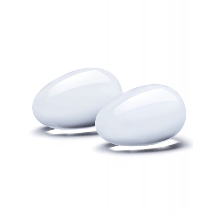 Glass 2 Piece Yoni Eggs Set Clear For Pelvic Floor Exercise