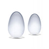 Load image into Gallery viewer, Glass 2 Piece Yoni Eggs Set Clear For Pelvic Floor Exercise
