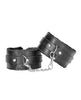 Load image into Gallery viewer, Shots Ouch Black &amp; White Plush Bonded Leather Ankle Cuffs - Black

