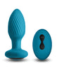 Load image into Gallery viewer, INYA Alpine Teal Rechargeable Remote Controlled Gyrating Motor Butt Plug
