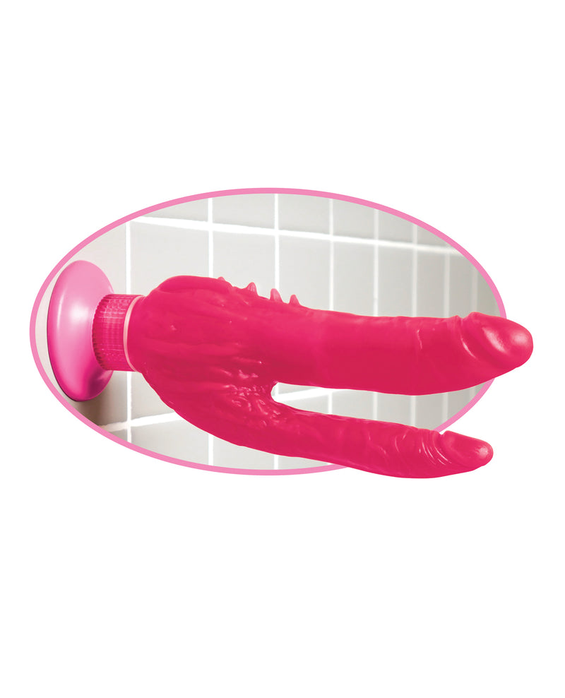 Load image into Gallery viewer, Wall Bangers Double Penetrator Waterproof Pink Vibrator For Wall Stimulation
