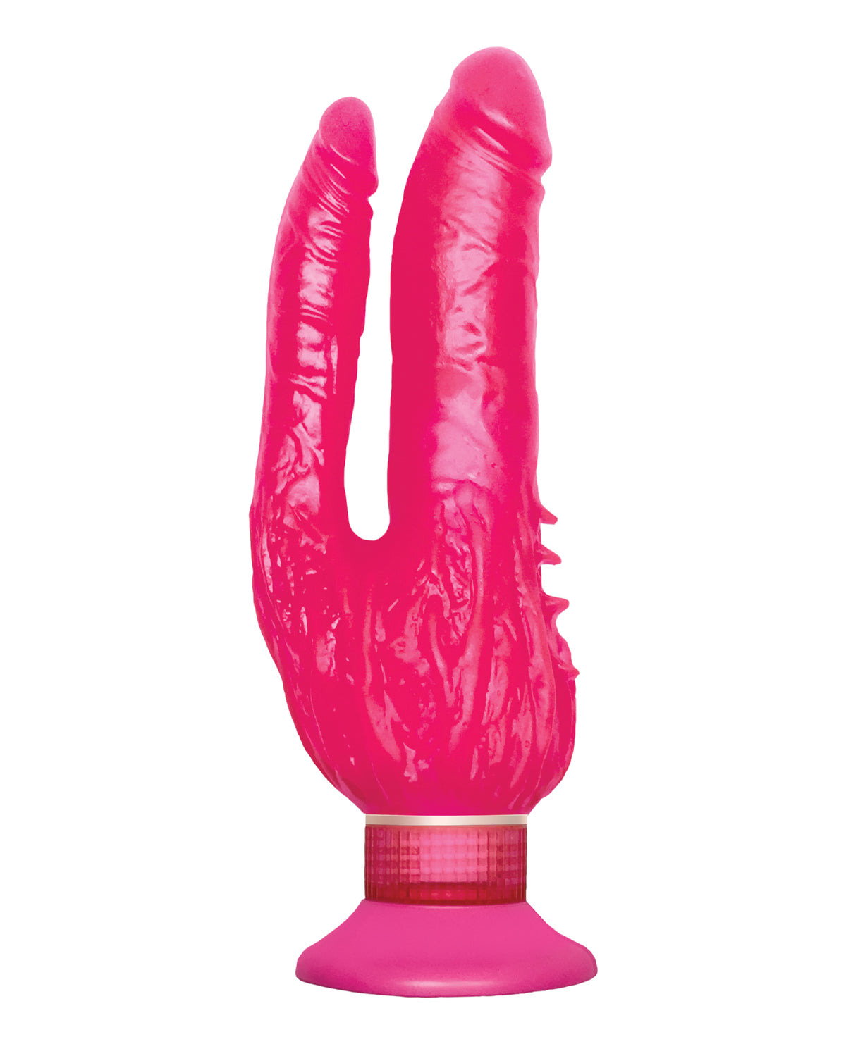 Wall Bangers Double Penetrator Waterproof Pink Vibrator For Wall Stimulation