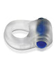 Indlæs billede i gallerifremviser, Hunky Junk Revring Cock Ring w/Vibe - Clear w/Blue Vibe
