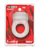 Indlæs billede i gallerifremviser, Hunky Junk Revring Cock Ring w/Vibe - Clear w/Blue Vibe

