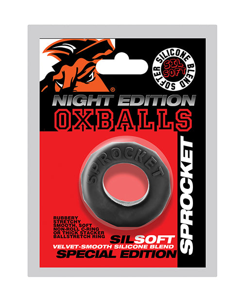Oxballs Sprocket Comfort No-Roll Cock Ring - Special Edition Night
