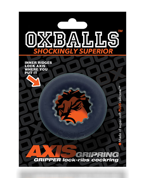 Oxballs Axis Rib Griphold Penisrengas - Black Ice