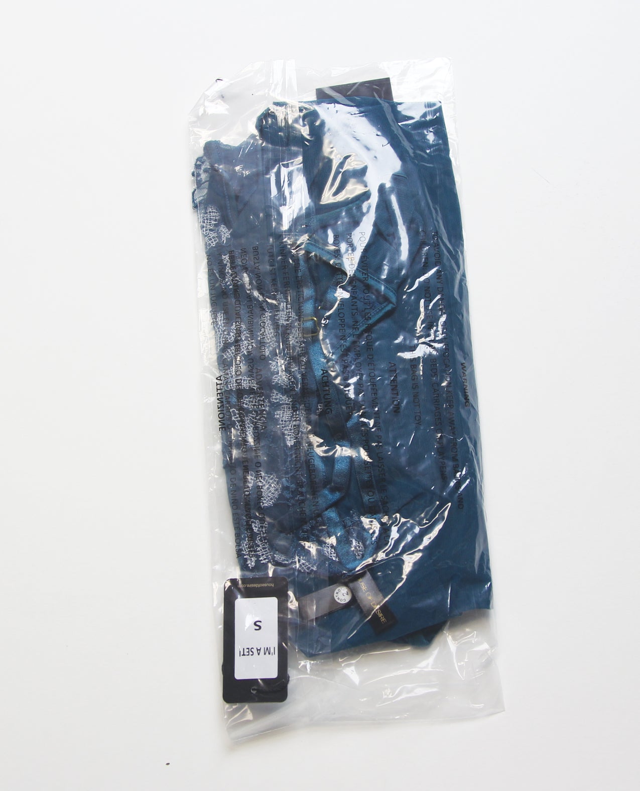 Nova Lace & Mesh Babydoll w/G-String 2 pc Set - Jade Blue 1X/2X