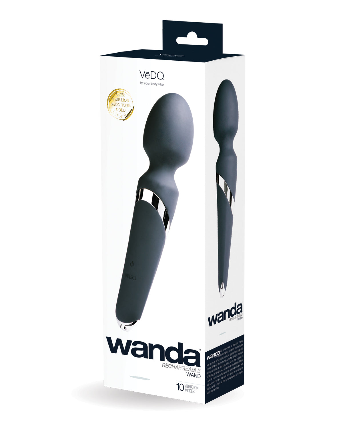 VeDO Wanda Επαναφορτιζόμενο Ραβδί - Απλό Μαύρο