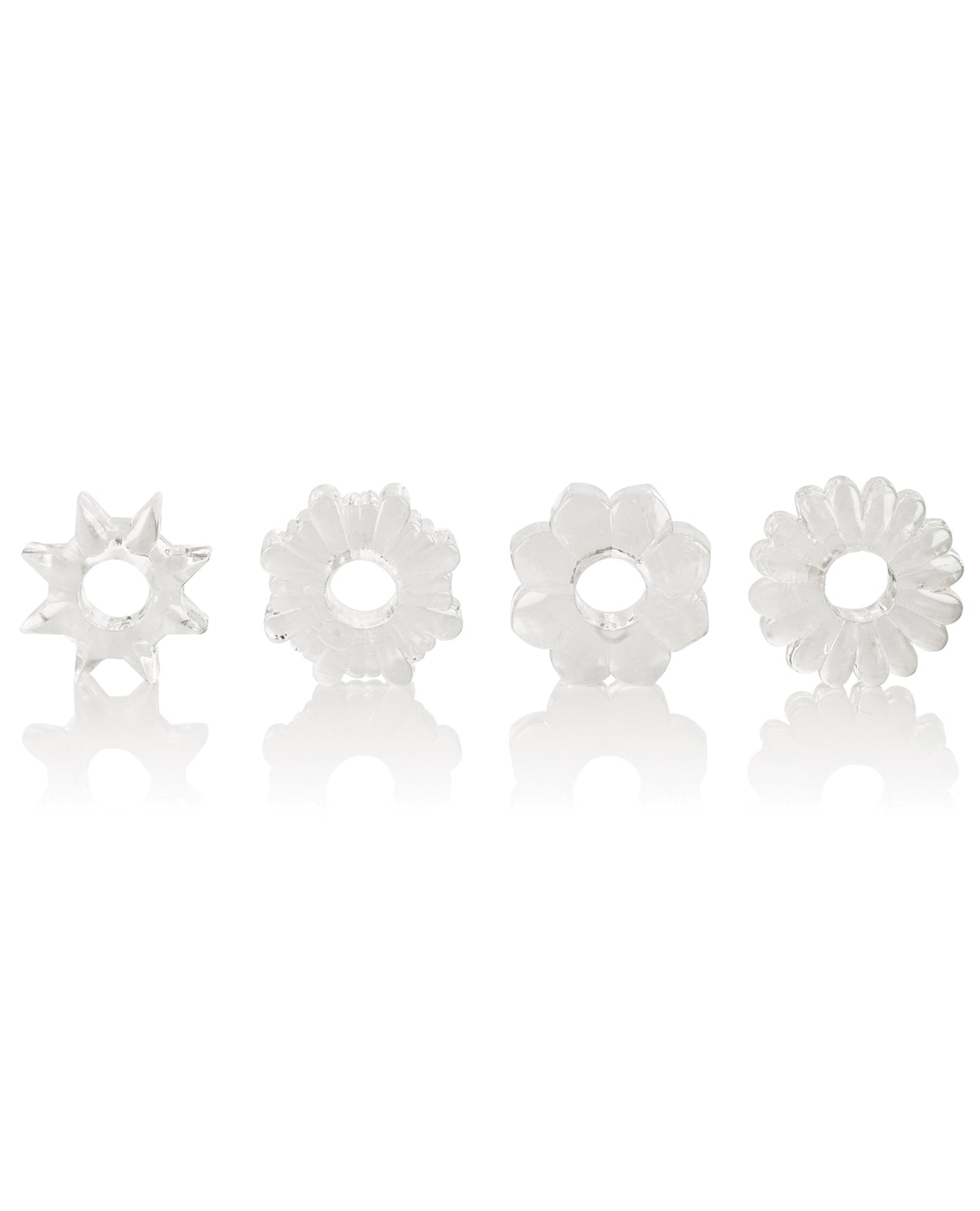 Anillos Básicos Esenciales - Juego Transparente de 4