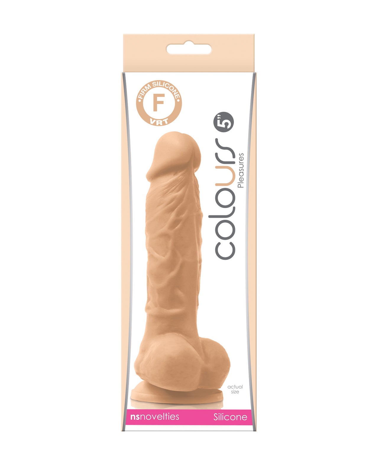 Colours Pleasures 5" dildo med sugekop - kødfarvet