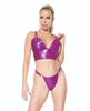 Load image into Gallery viewer, Darque PVC Bralette &amp; G-String - Purple O/S
