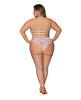 Load image into Gallery viewer, Seabreeze Strappy Back Teddy w/Snap Crotch Blush 2X
