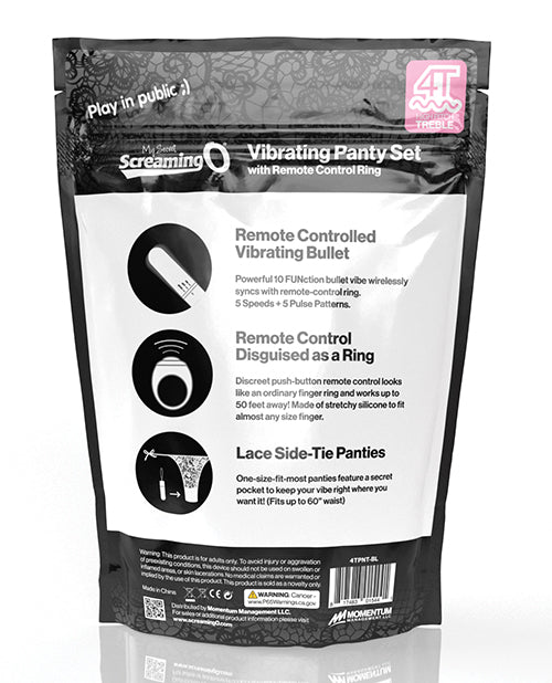 Screaming O My Secret 4T Εσώρουχο Δονητής με Τηλεχειριστήριο - Μαύρο