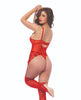 Load image into Gallery viewer, Sequin Embellished Teddy with Snap Crotch Closure - Red XL
