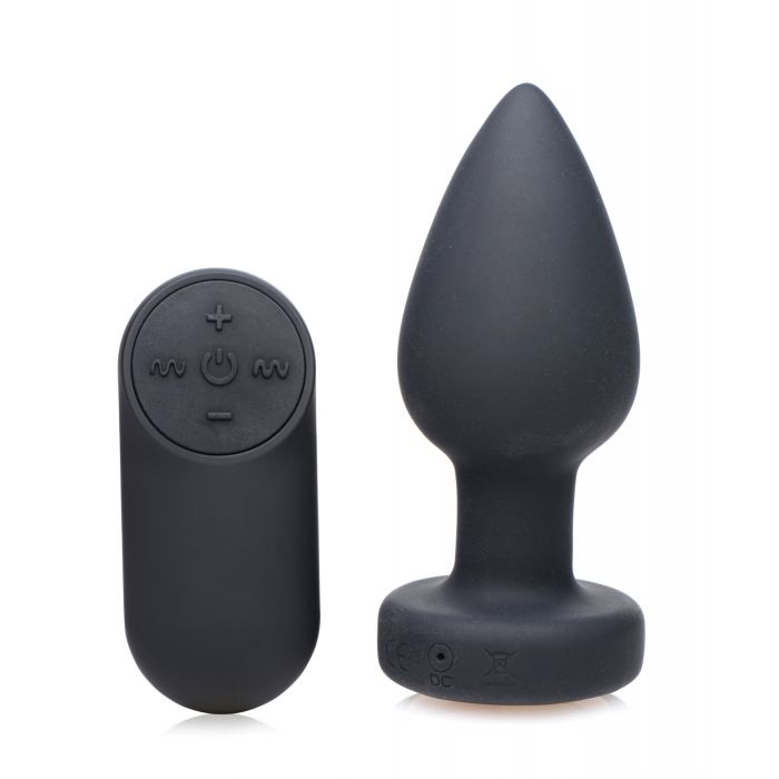 Plug LED din silicon vibratoare Booty Sparks - mic