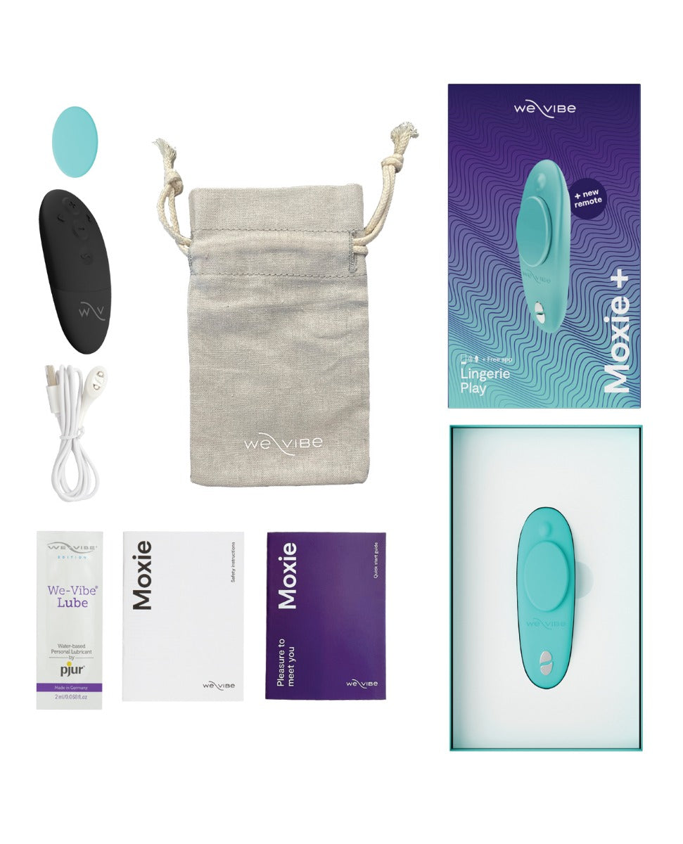 We Vibe Moxie Plus Panty Vibe Aqua With Remote For Hands Free Pleasure