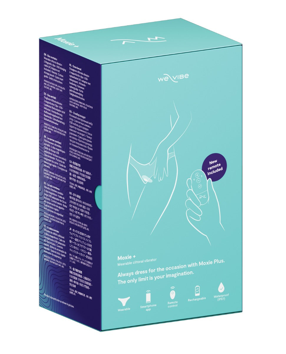We Vibe Moxie Plus Panty Vibe Aqua With Remote For Hands Free Pleasure