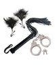 Lataa kuva gallerian katseluohjelmaan, Bondage by Nasstoys Whip &amp; Cuff Set  - Black
