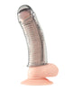 Load image into Gallery viewer, Blue Line C &amp; B 6.5" Textured Penis Enhancing Sleeve Extension - Clear
