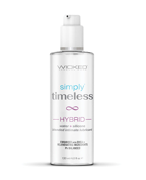 Wicked Sensual Care Simply Timeless Hybrid Water And Silicone Lubricant 4 Oz