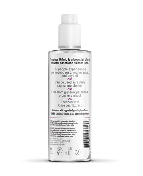 Wicked Sensual Care Simply Timeless Hybrid Water And Silicone Lubricant 4 Oz