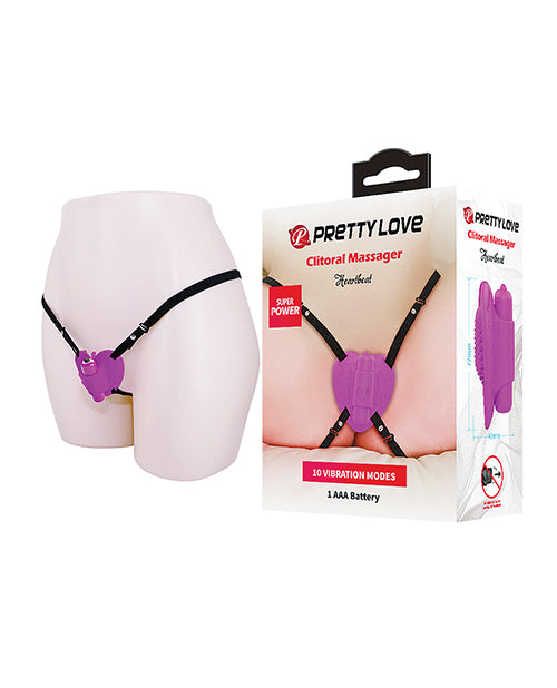 Pretty Love Heartbeat Harnais Vibrateur Clitoridien - Fuchsia