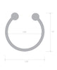 Cargue la imagen en el visor de la galería, Blue Line Stainless Steel Bull Nose Glans Ring
