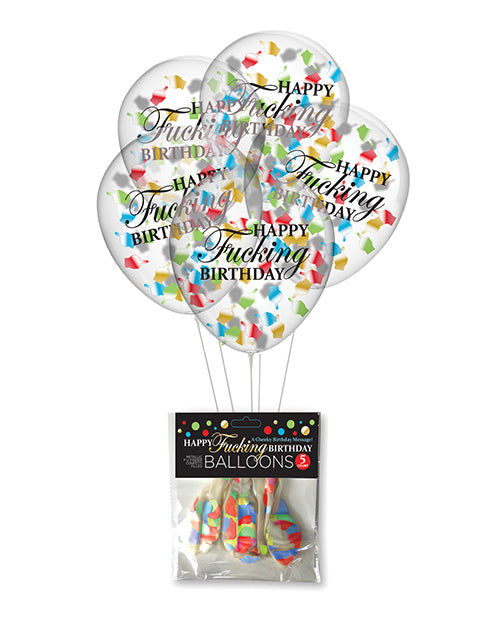Happy Fucking Birthday Confetti Balloons Set With Napkins