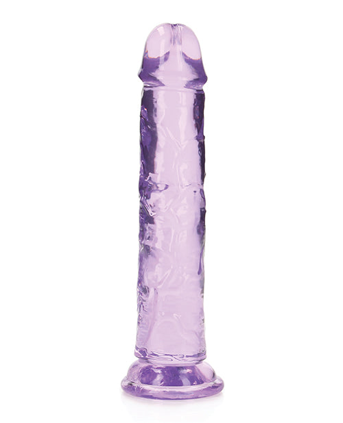 Shots RealRock Crystal Clear 7" Prosty dildo z przyssawką - Fioletowy