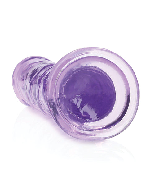 Shots RealRock Crystal Clear 7" Prosty dildo z przyssawką - Fioletowy